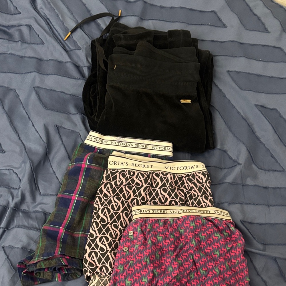 Victoria's Secret Patterned Shorts Collection and Calvin Klein sleep pants